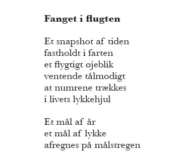Digtet Fanget i flugten
