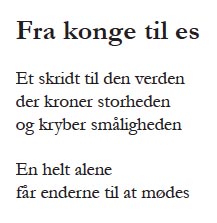 Digtet Fra konge til es
