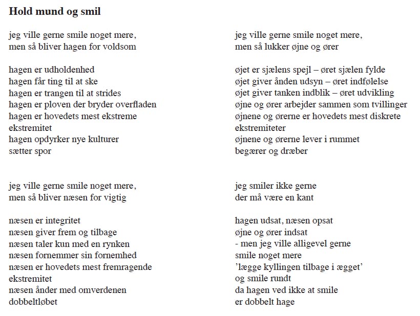 Digtet Hold mund og smil