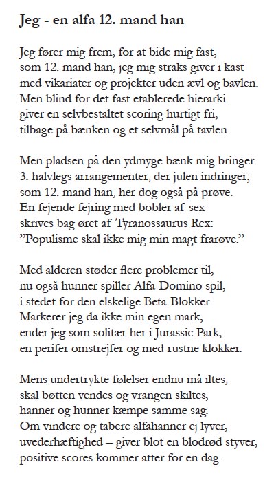 Digtet Jeg - en alfa 12. mand han