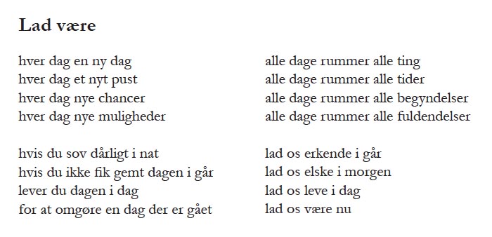 Digtet "Lad være"