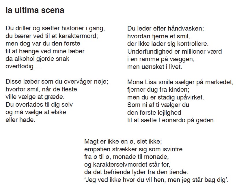 Digtet La ultima scena