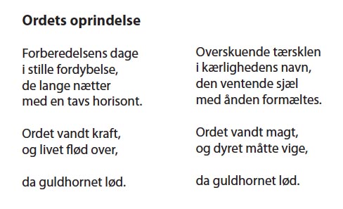 Digtet Ordets oprindelse